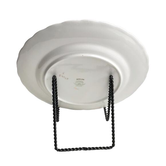 Vintage MCM Avalon Fine English Bone China Floral Dessert Plate Gold Trim C9048 - Picture 6 of 10